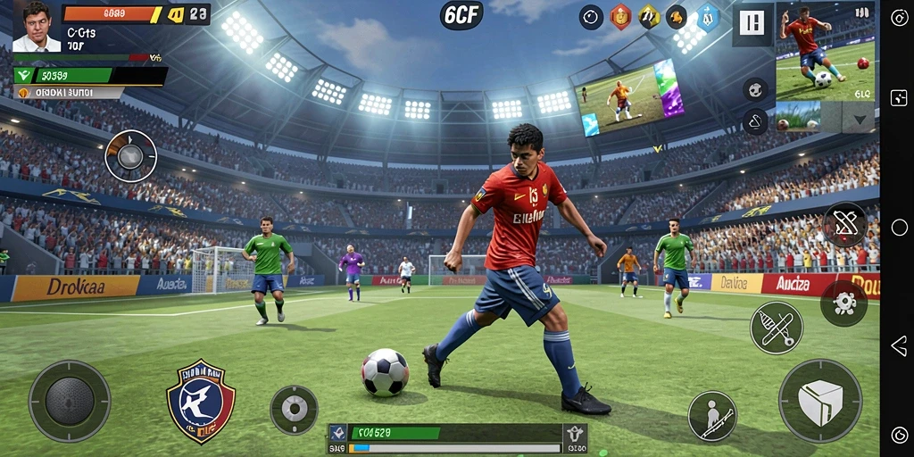 Tampilan gameplay dinamis dan seru dalam 6CF.