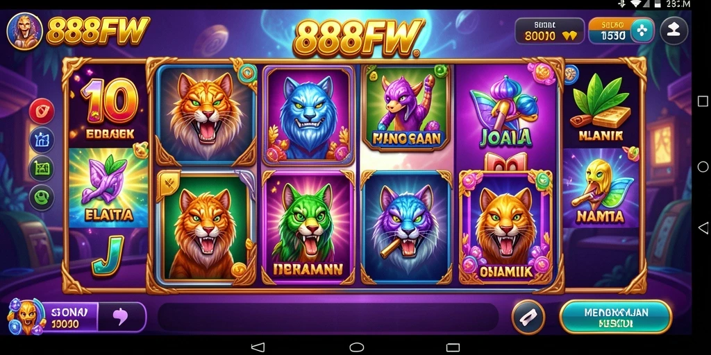 Tampilan gameplay slot yang menakjubkan dari 888FW.