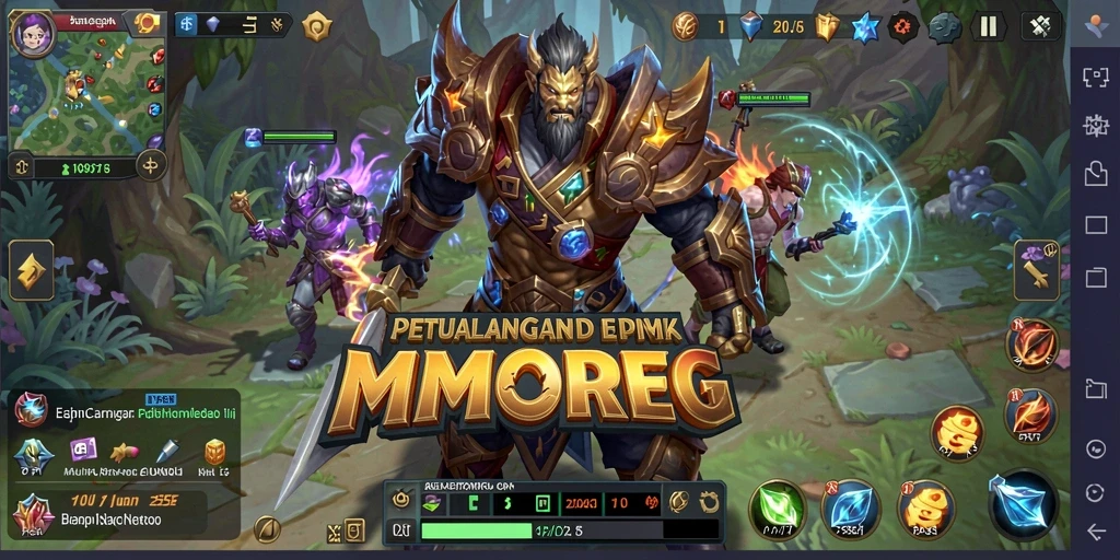 Screenshot gameplay 9SL menunjukkan aksi epik dalam pertempuran.