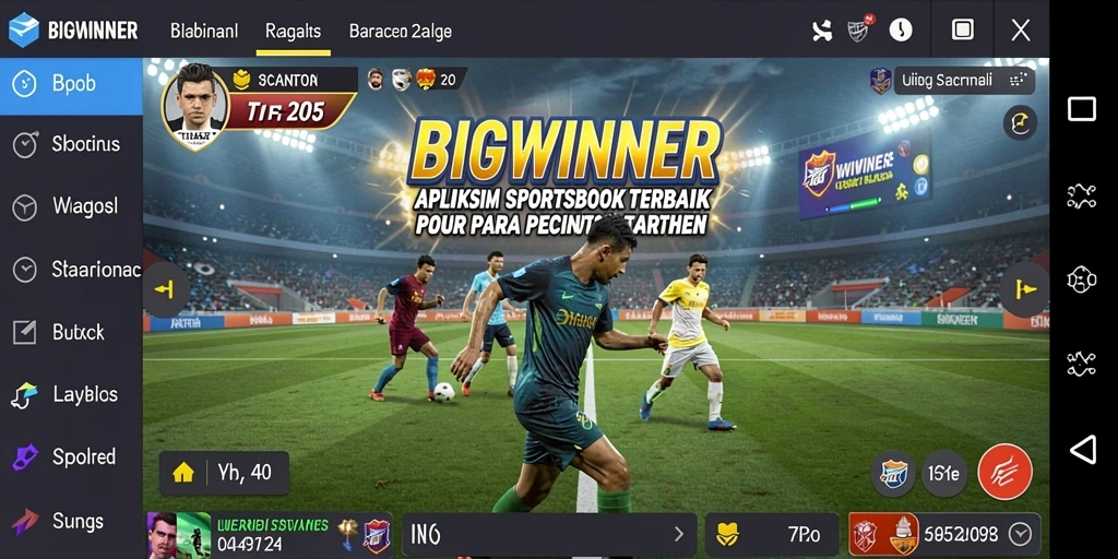 Screenshot utama BIGWINNER yang menunjukkan antarmuka taruhan.