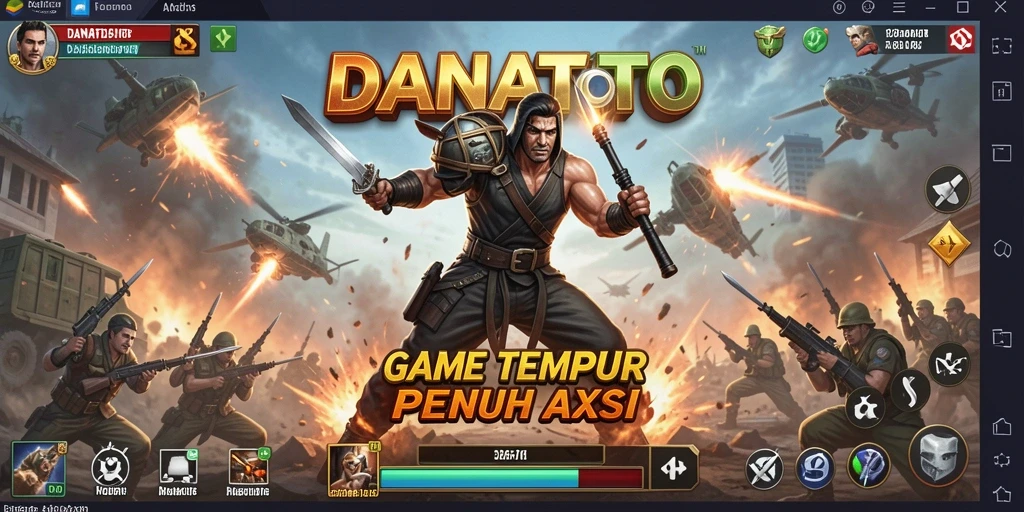 Tampilan seru gameplay TPS di DANATOTO dengan aksi mendebarkan.