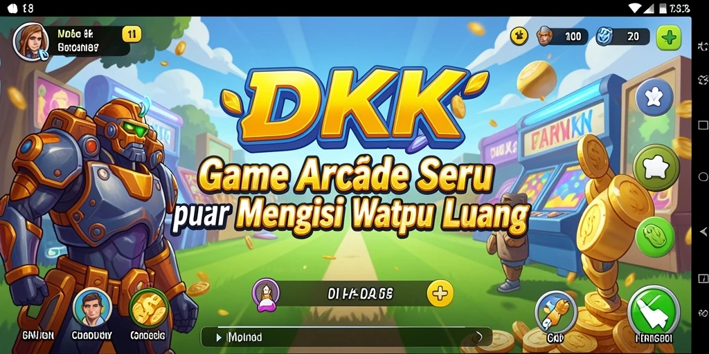 Screenshot utama DKK yang menunjukkan gameplay arcade yang seru.
