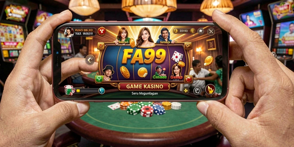 Tampilan gameplay FA99 yang menarik dan penuh warna di dunia Kasino.