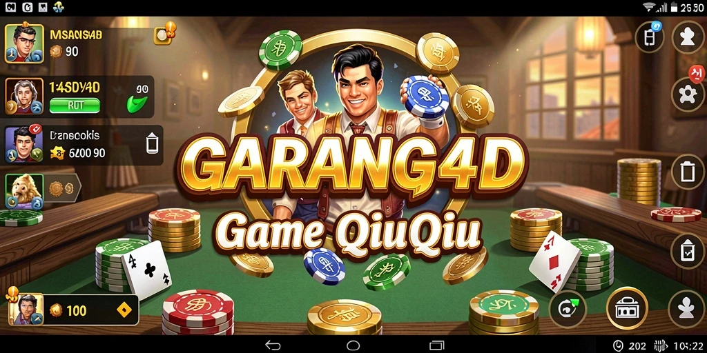 Screenshot menunjukkan duel seru QiuQiu dalam GARANG4D.