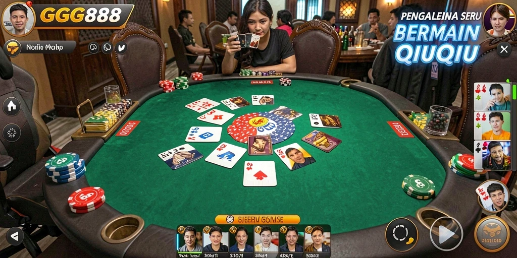 Screenshot GGG888 menampilkan gameplay seru QiuQiu.