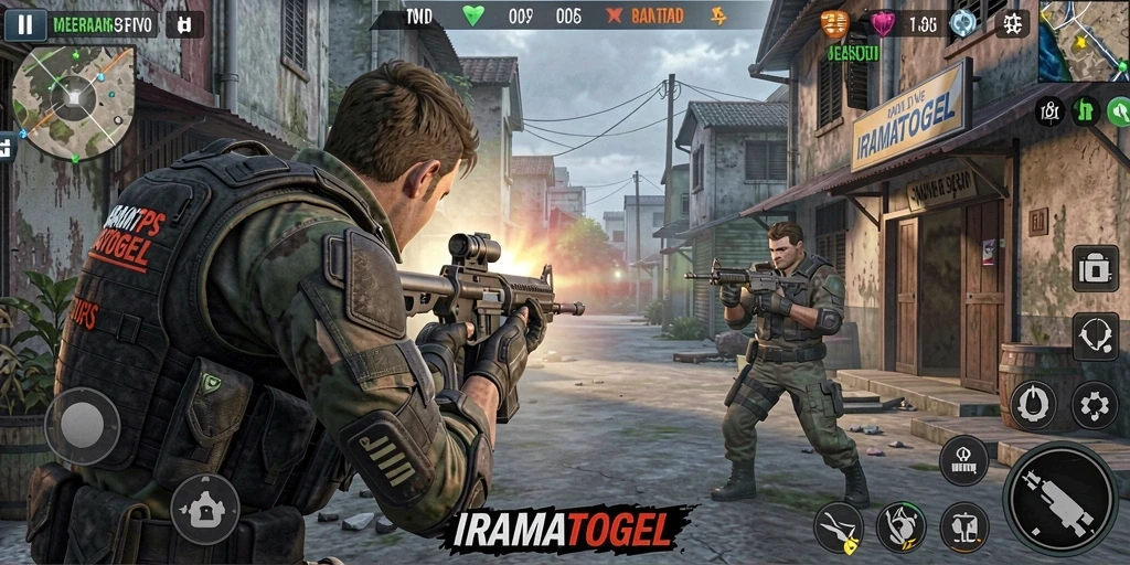 Tampilan gameplay IRAMATOGEL yang mendebarkan saat beraksi di dunia TPS.