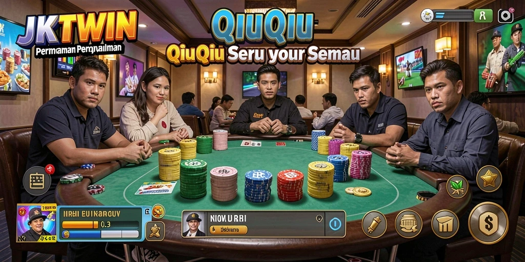 Tampilan gameplay QiuQiu yang menarik dan interaktif.