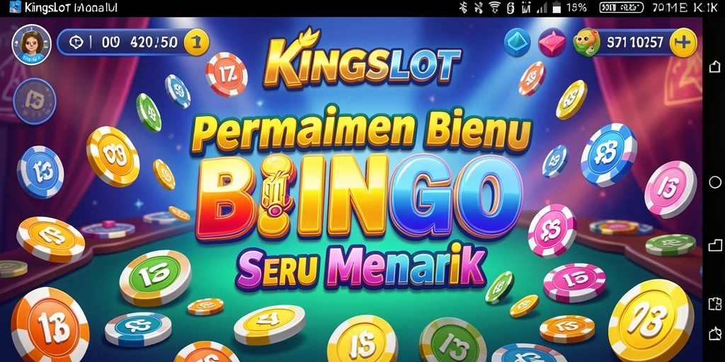 Screenshot utama KINGSLOT menampilkan gameplay Bingo yang seru.