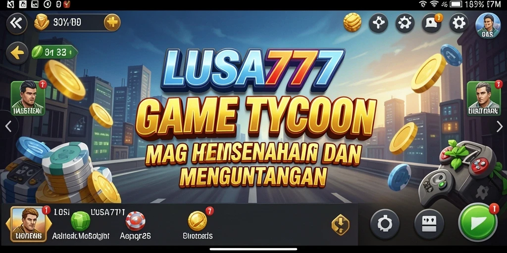 Screenshot LUSA777 menampilkan simulasi bisnis yang menarik dan realistik.