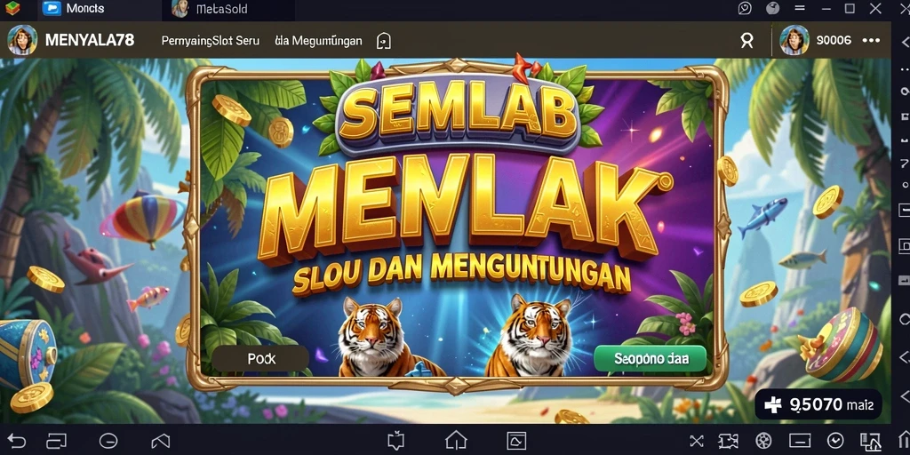 Tampilan dinamis gameplay Slot MENYALA78 yang mengasyikkan.