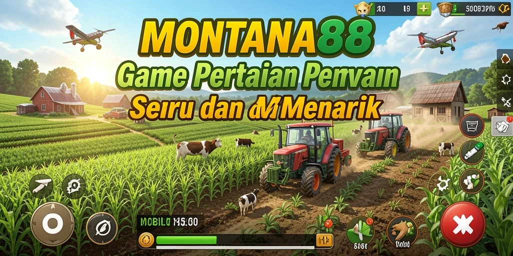 Tampilan gameplay MONTANA88 yang menampilkan aktivitas bertani yang mengasyikkan.