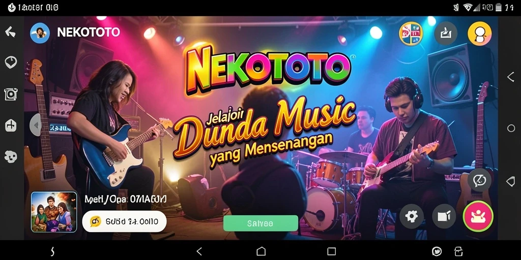 Tampilan layar utama <strong>NEKOTOTO</strong> dengan berbagai tantangan musik yang menarik.
