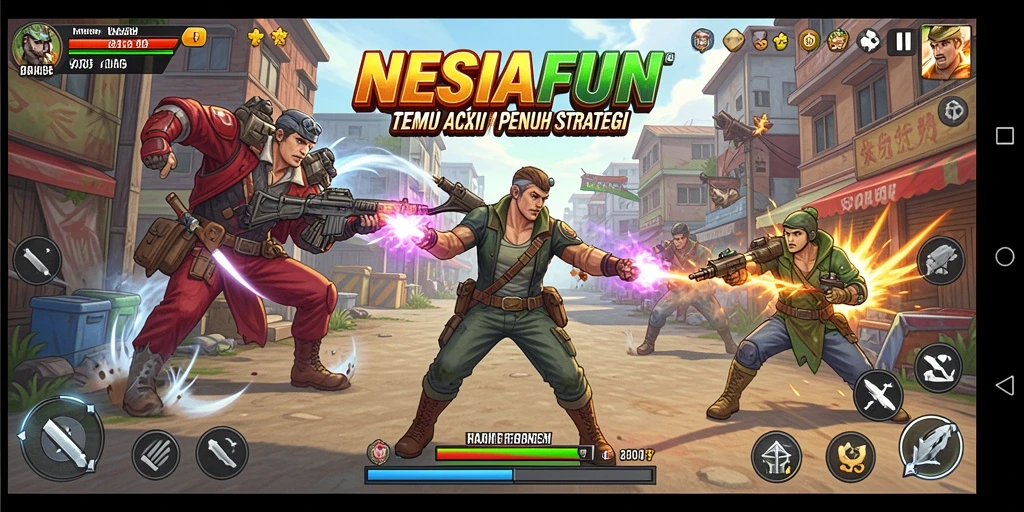 Tampilan gameplay mendebarkan di NESIAFUN dengan aksi TPS yang intens.