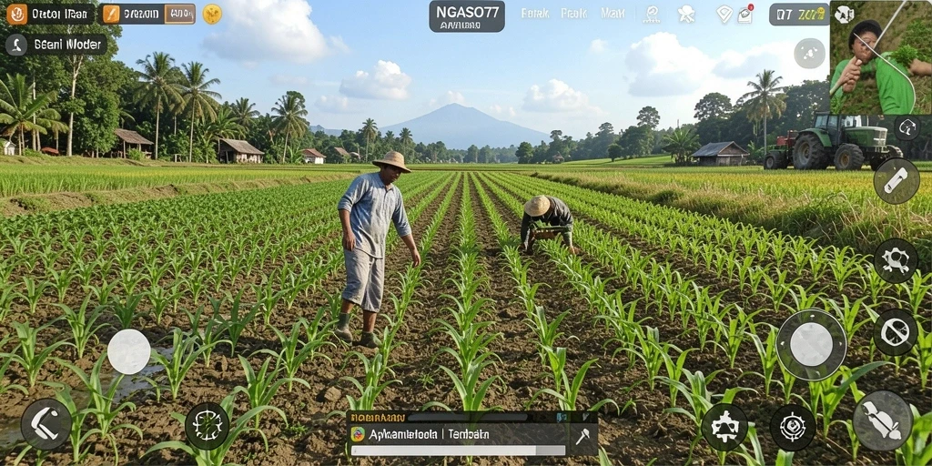Tampilan screenshot NGASO77 menampilkan aktivitas bermain pertanian yang mengasyikkan.