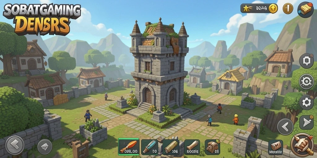 Screenshot gameplay Tower Defense SOBATGAMING dengan aksi mendebarkan.