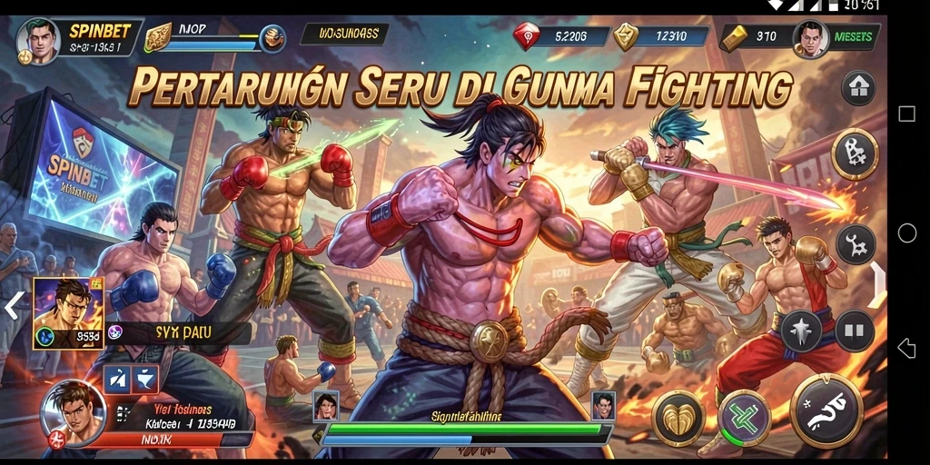 Tampilkan gameplay seru dari SPINBET dengan pertarungan epik.