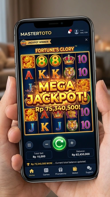 Tampilan antarmuka aplikasi mastertoto yang ramah pengguna.